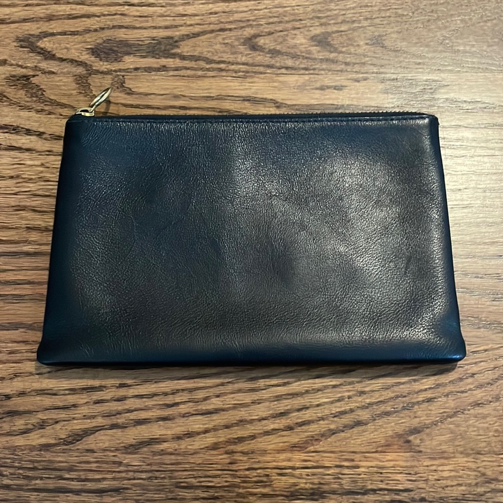 madewell leather large wallet/clutch